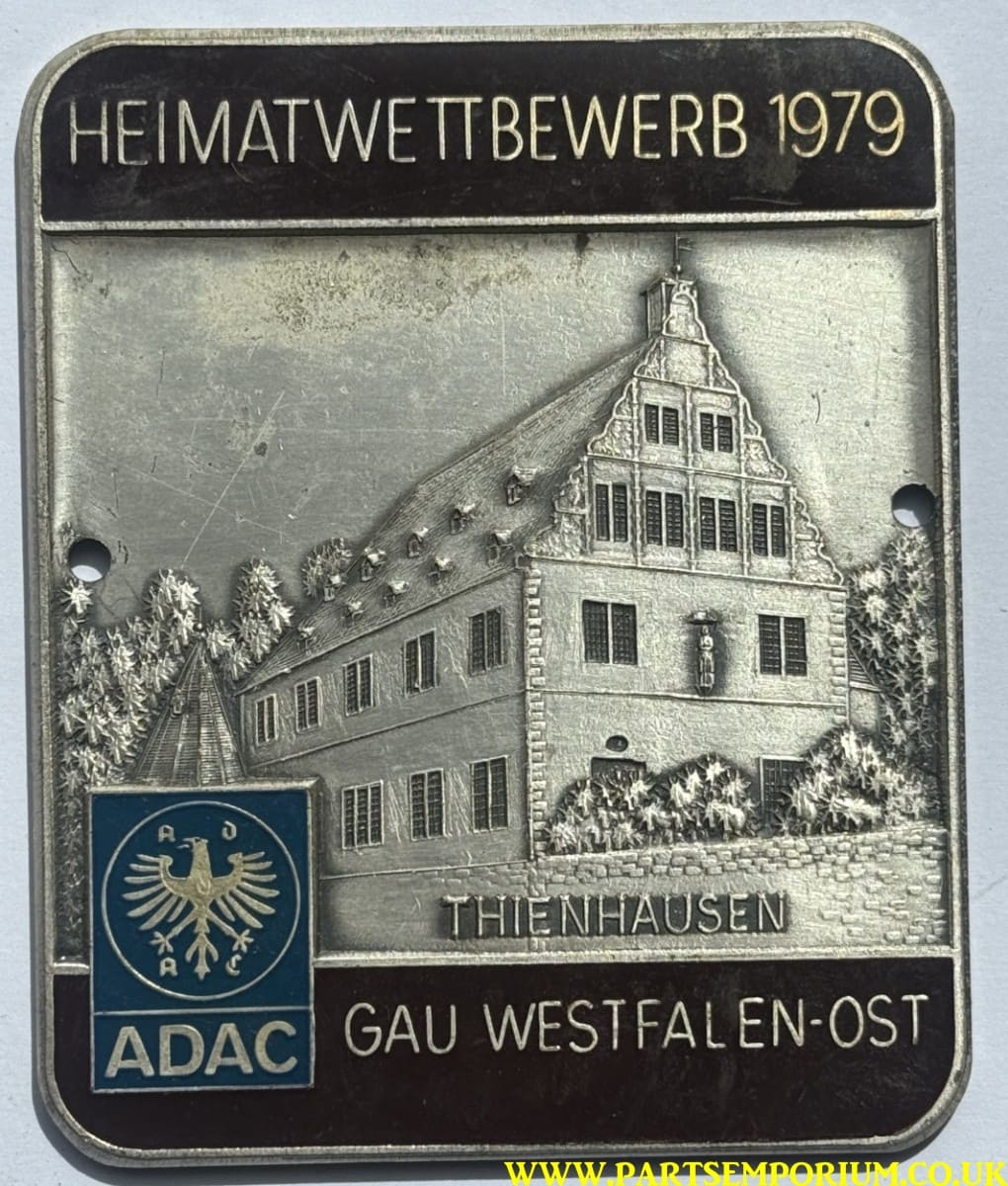 German ADAC grill badge 1979 Heimatwettbewerb Thienhausen Gau Westfalen-ost