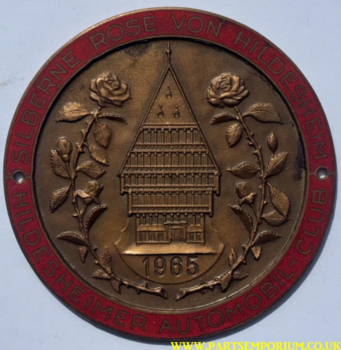 German grill badge Silberne Rose Von Hildesheim Hildesheimer Automobile Club 1965