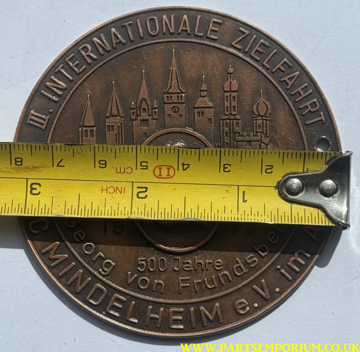 German ADAC grill badge 1973 internationale ZielFahrt AMC Mindelheim ev im ADAC - Image 3