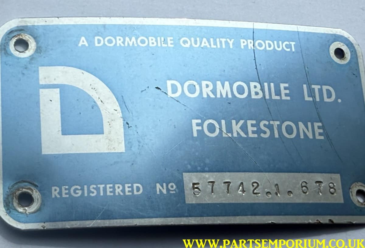 Dormobile Ltd Folkstone Dash Plaque Badge from VW Type 2 Camper