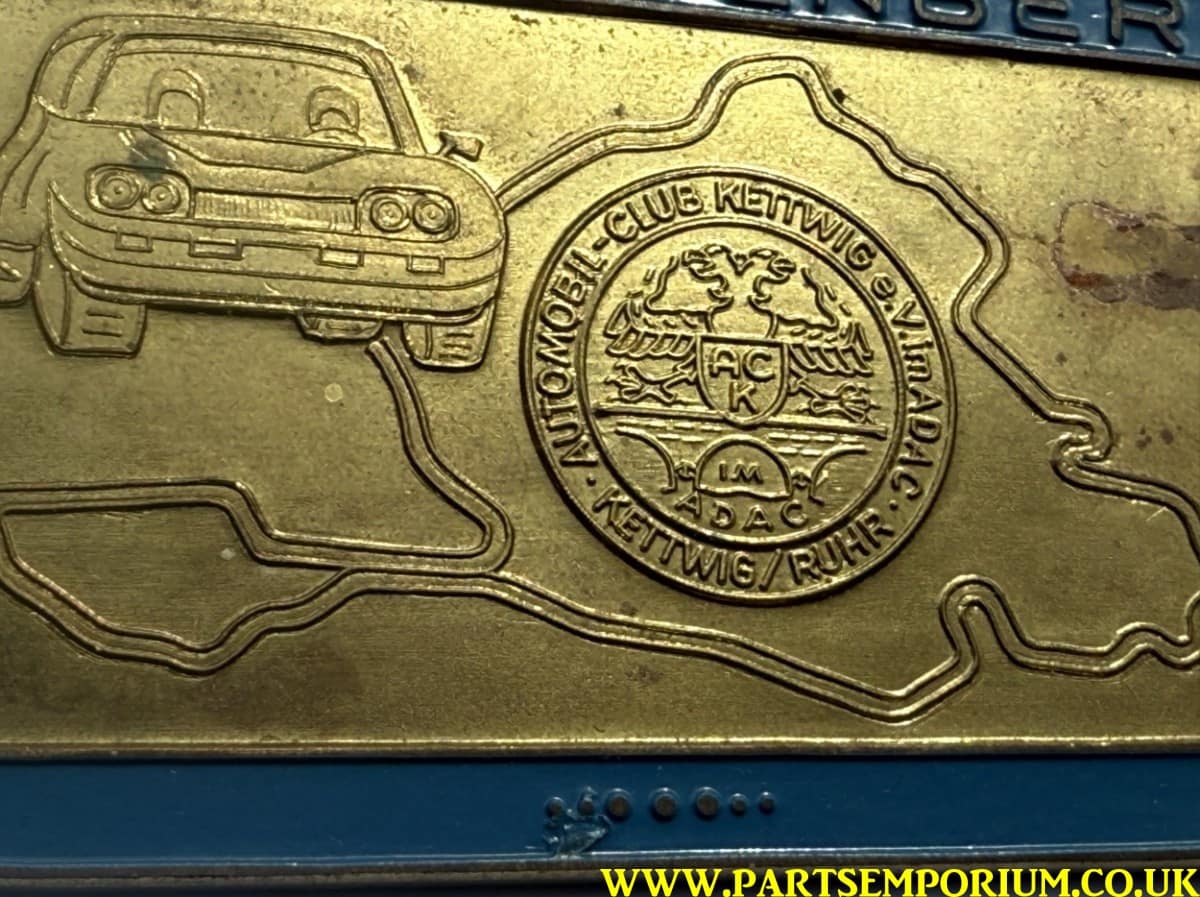 German grill badge Baron Von Furstenberg trophy Automobil Club Kettwig ADAC Rurh - Image 5