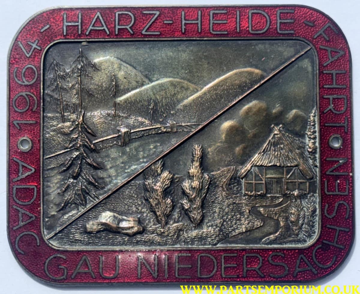 German ADAC grill badge 1964 - Harz - Heide - Fahrt ADAC Gau Niedersachsen