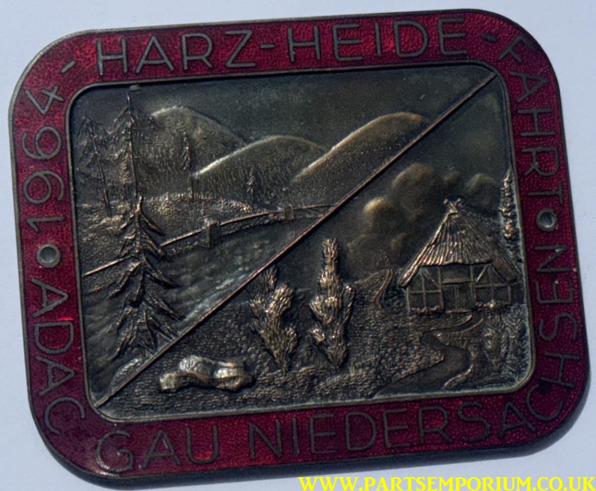 German ADAC grill badge 1964 - Harz - Heide - Fahrt ADAC Gau Niedersachsen - Image 2