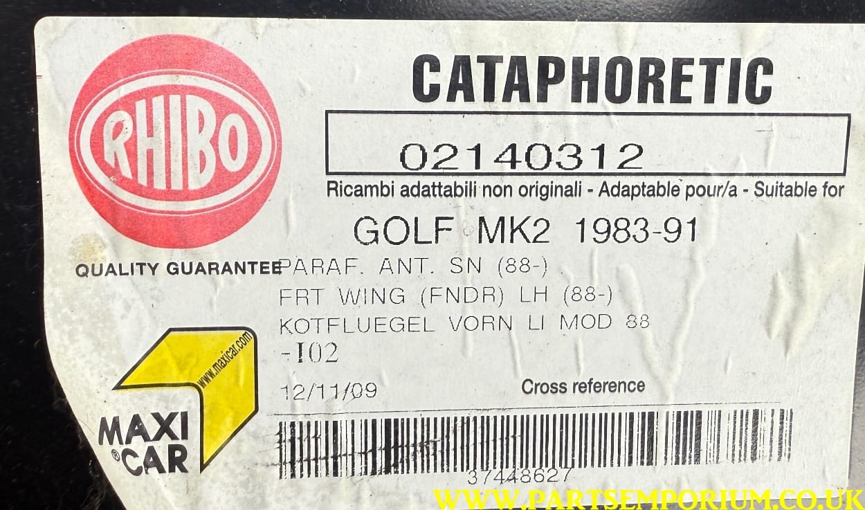 VW Mk2 Golf front wing - Image 7