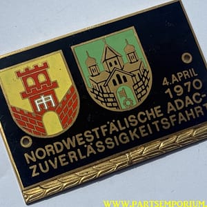 German ADAC grill badge Nordwestfalische ADAC Zuverlassigkeitsfahrt 4th April 1970