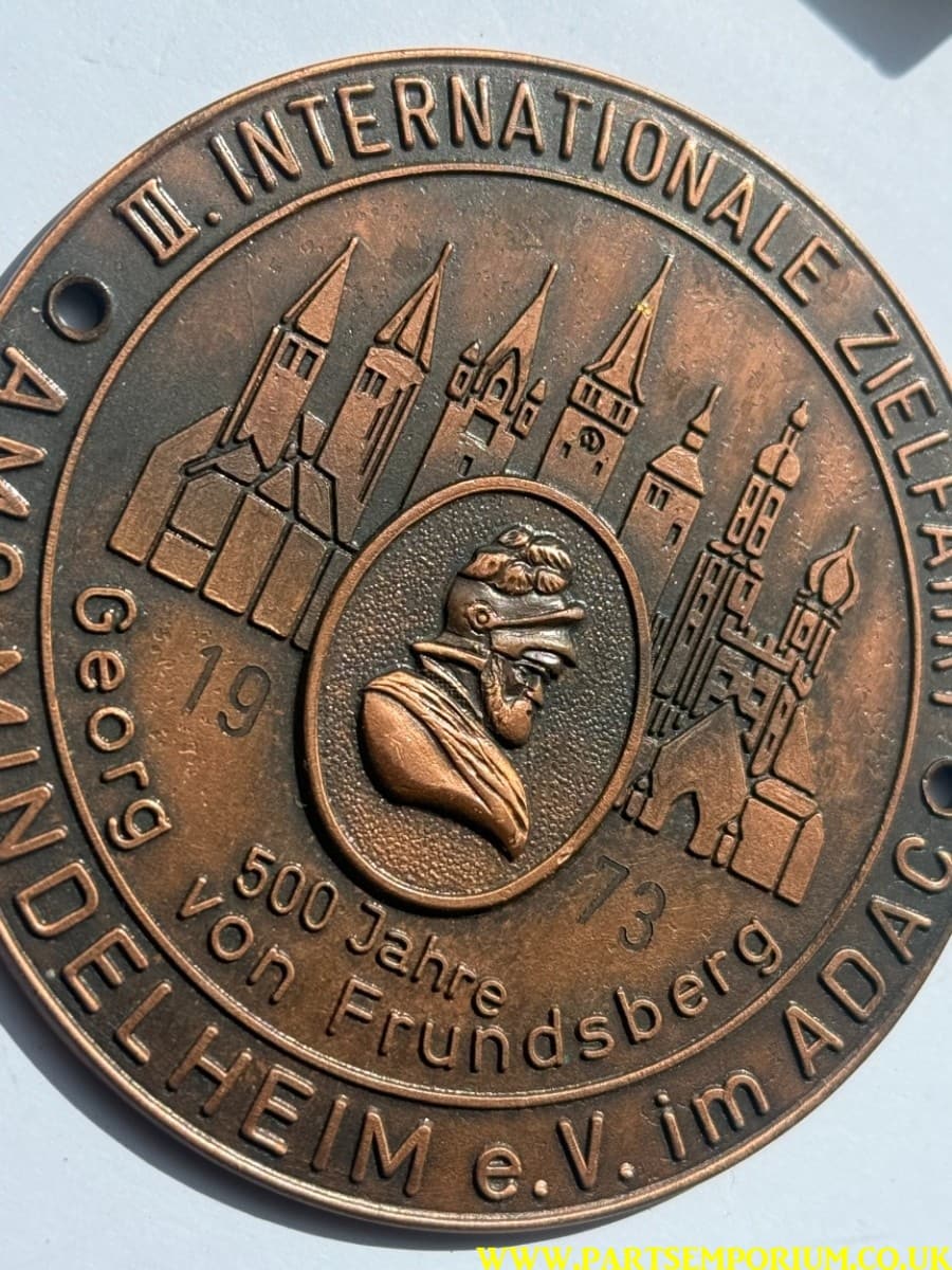 German ADAC grill badge 1973 internationale ZielFahrt AMC Mindelheim ev im ADAC - Image 4